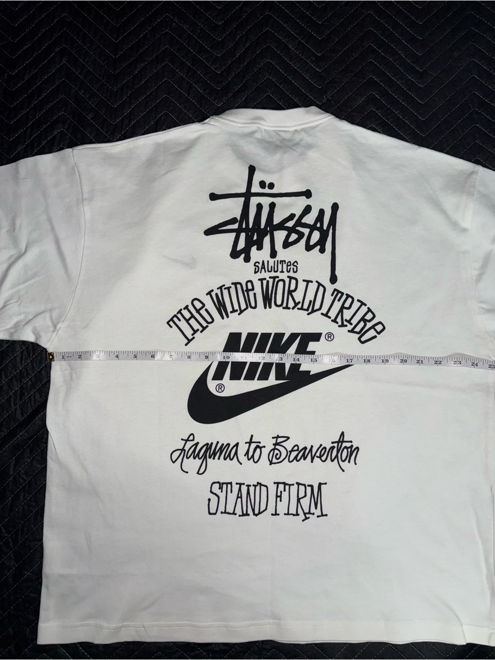 Nike x Stüssy Worldwide Tribe T-Shirt White Black XL NWT